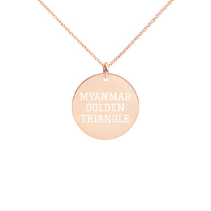 The Tamarind Man's Jam Myanmar Golden Triangle Engraved Silver Disc Necklace