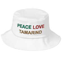 Load image into Gallery viewer, The Tamarind Man&#39;s Jam Peace Love Tamarind Old School Bucket Hat
