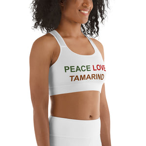 The Tamarind Man's Peace Love Tamarind Jam Sports bra