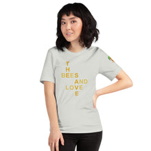 Load image into Gallery viewer, The Tamarind Man&#39;s Jam Save The Bees and Love Short-Sleeve Unisex T-Shirt
