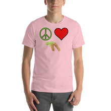 Load image into Gallery viewer, The Tamarind Man&#39;s Jam Peace Love Tamarind Short-Sleeve Unisex T-Shirt
