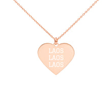 Load image into Gallery viewer, The Tamarind Man&#39;s Jam Laos Engraved Silver Heart Necklace
