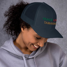 Load image into Gallery viewer, The Tamarind Man&#39;s Jam Peace Love Tamarind Trucker Cap
