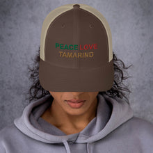 Load image into Gallery viewer, The Tamarind Man&#39;s Jam Peace Love Tamarind Trucker Cap
