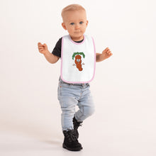 Load image into Gallery viewer, The Tamarind Man&#39;s Jam Tam Tam Embroidered Baby Bib
