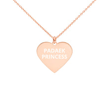 Load image into Gallery viewer, The Tamarind Man&#39;s Jam Padaek Princess Engraved Silver Heart Necklace
