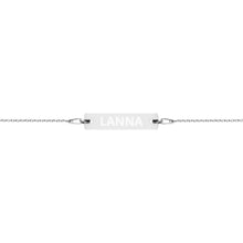 Load image into Gallery viewer, The Tamarind Man&#39;s Jam Lanna Engraved Silver Bar Chain Bracelet
