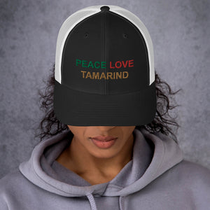 The Tamarind Man's Jam Peace Love Tamarind Trucker Cap