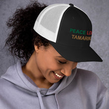 Load image into Gallery viewer, The Tamarind Man&#39;s Jam Peace Love Tamarind Trucker Cap
