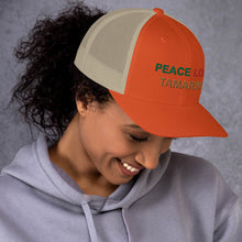 Load image into Gallery viewer, The Tamarind Man&#39;s Jam Peace Love Tamarind Trucker Cap
