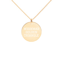 Load image into Gallery viewer, The Tamarind Man&#39;s Jam Myanmar Golden Triangle Engraved Silver Disc Necklace
