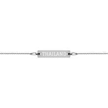 Load image into Gallery viewer, The Tamarind Man&#39;s Jam Thailand Engraved Silver Bar Chain Bracelet
