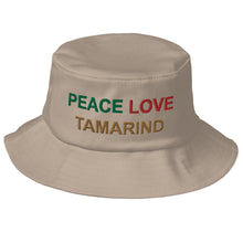 Load image into Gallery viewer, The Tamarind Man&#39;s Jam Peace Love Tamarind Old School Bucket Hat
