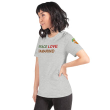 Load image into Gallery viewer, The Tamarind Man&#39;s Jam Peace Love Tamarind Short-Sleeve Unisex T-Shirt
