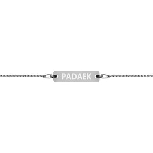 The Tamarind Man's Jam Padaek Engraved Silver Bar Chain Bracelet