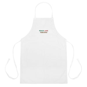 The Tamarind Man's Jam Peace Love Tamarind Embroidered Apron