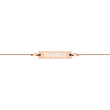 Load image into Gallery viewer, The Tamarind Man&#39;s Jam Mango Engraved Silver Bar Chain Bracelet
