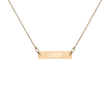 Load image into Gallery viewer, The Tamarind Man&#39;s Jam Laos Engraved Silver Bar Chain Necklace
