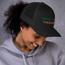 Load image into Gallery viewer, The Tamarind Man&#39;s Jam Peace Love Tamarind Trucker Cap
