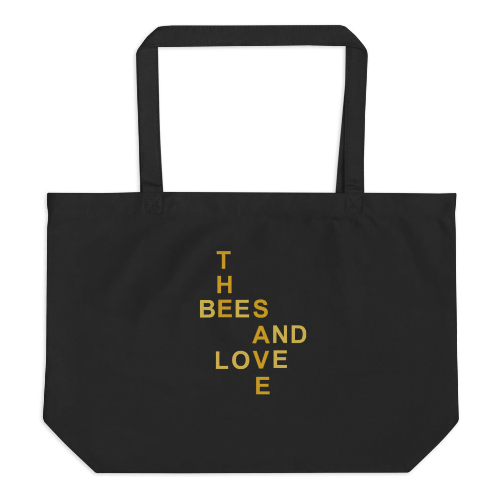 The Tamarind Man's Jam Save The Bees and Love Large organic tote bag