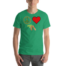 Load image into Gallery viewer, The Tamarind Man&#39;s Jam Peace Love Tamarind Short-Sleeve Unisex T-Shirt
