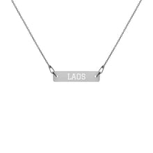 Load image into Gallery viewer, The Tamarind Man&#39;s Jam Laos Engraved Silver Bar Chain Necklace
