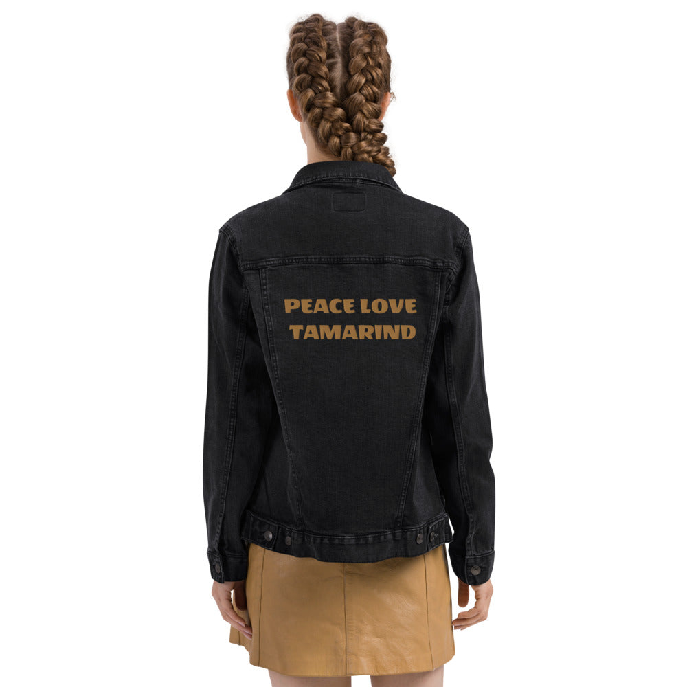 The Tamarind Man's Jam Peace Love Tamarind Unisex denim jacket